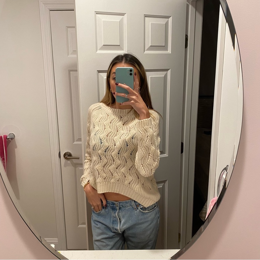 White Cream Nordstrom Knit Sweater